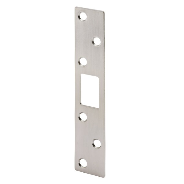 Prime-Line Maximum Security Deadbolt Strike 1-1/8 x 5-7/8 in. with Screws Satin Nickel Finish (Single Pack) U 11122 - main
